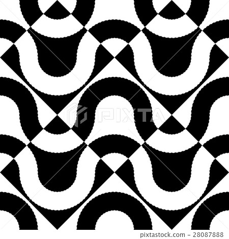 Seamless Curved Shape Pattern - Stock Illustration [28087888] - PIXTA