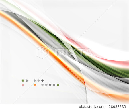 Modern hi-tech glossy glass wave 28088283