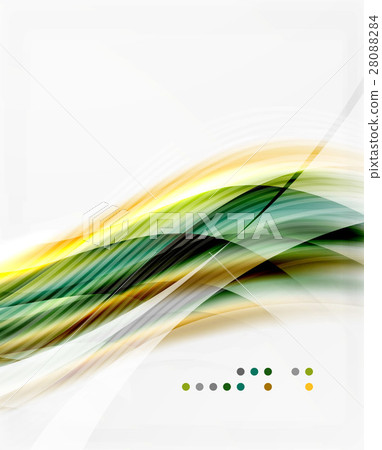 Glossy blurred shiny wave lines, colorful stripes 28088284