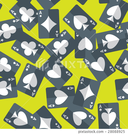 Aces playing cards seamless pattern - Stock Illustration [28088925] - PIXTA