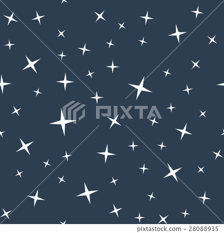 Starry night sky seamless pattern - Stock Illustration [28088935] - PIXTA