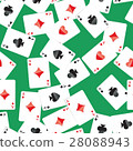 Aces playing cards seamless pattern 28088943
