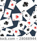 Aces playing cards seamless pattern 28088944