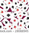 Aces playing cards seamless pattern 28088945