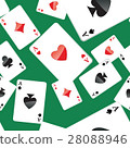 Aces playing cards seamless pattern 28088946
