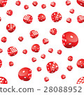 Red playing dices seamless pattern 28088952