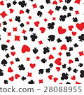 Playing cards suits seamless pattern 28088955