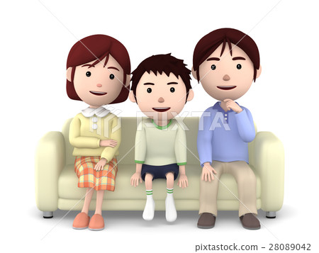 在沙發上的家庭組1 28089042