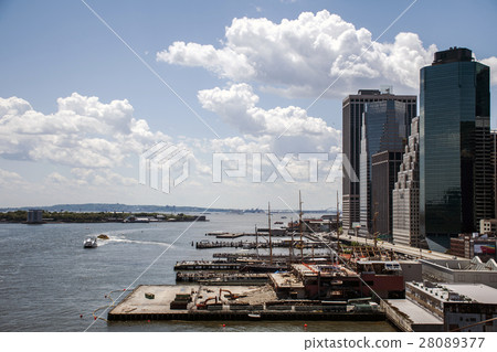 New York City USA Skyline Hudson River Coast line 28089377