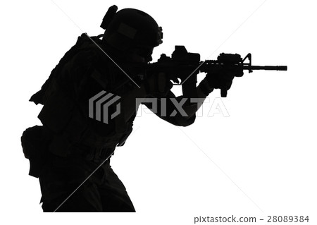 Marine Special Operator silhouette Marine Special Operator silhouette 28089384
