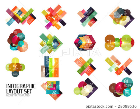 Geometric modern infographic options templates Geometric modern infographic options templates 28089536