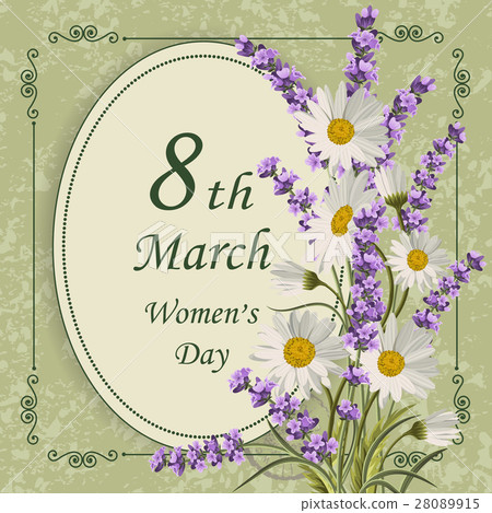 Womens day greeting card. 28089915