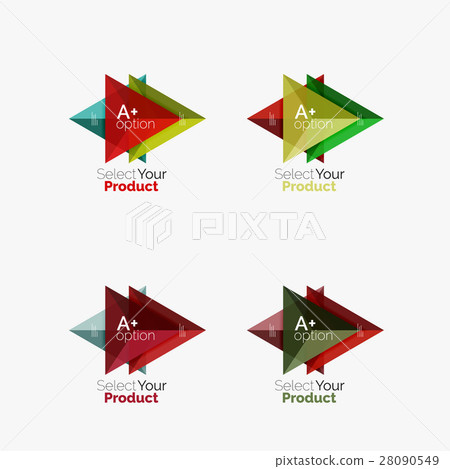 Set of triangle geometric business infographic 28090549