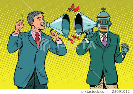 Man programs the computer 28091012