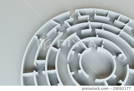 Maze close-up. 3D Illustration Maze close-up. 3D Illustration 28092177