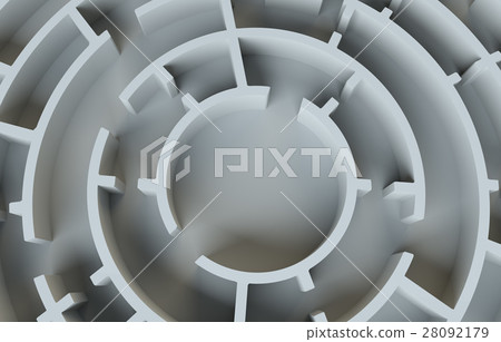 Maze close-up. 3D Illustration Maze close-up. 3D Illustration 28092179