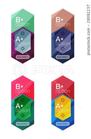 Geometric option infographic templates 28092237