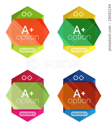 Geometric option infographic templates 28092244