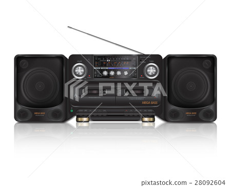 Vintage tape recorder for audio cassettes. 28092604