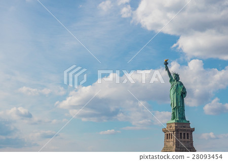 Statue of Liberty Sunny blue sky Statue of Liberty Partly sunny 28093454