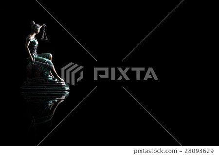 Lady justice or Themis with reflection 28093629