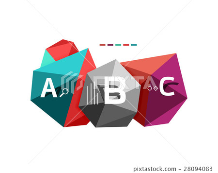 Abstract triangle low poly infographic template Abstract triangle low poly infographic template 28094083