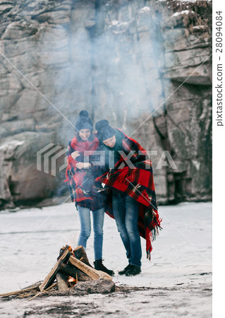 Guy and girl at a picnic. Guy and girl at a picnic. 28094084