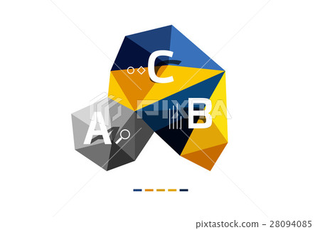 Abstract triangle low poly infographic template Abstract triangle low poly infographic template 28094085