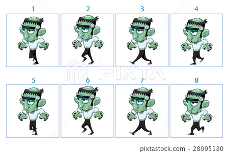 Animation of a cartoon monster walking Animation of a cartoon monster walking 28095180