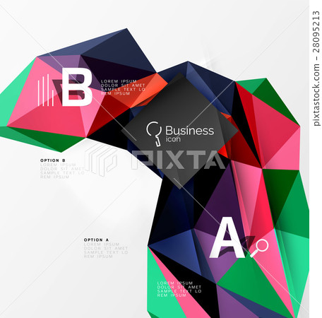 3d polygonal object triangles, abstract background 3d polygonal object triangles, abstract background 28095213