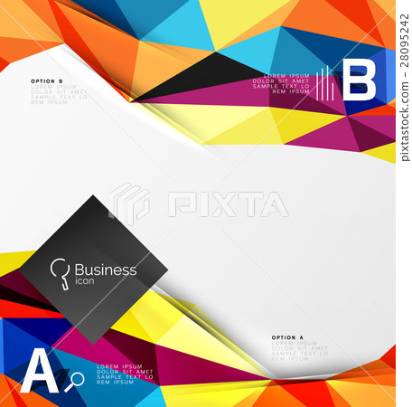 3d polygonal object triangles, abstract background 28095242