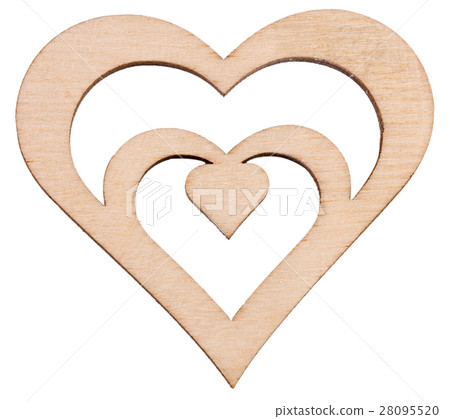 the heart of a tree isolated on  white backgroun 28095520