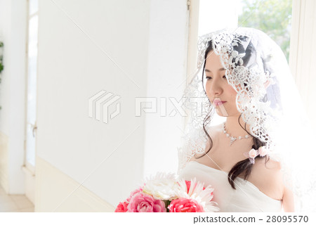 婚禮圖像，面紗，婚紗 28095570