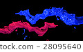 liquid stream on a gray background 28095640