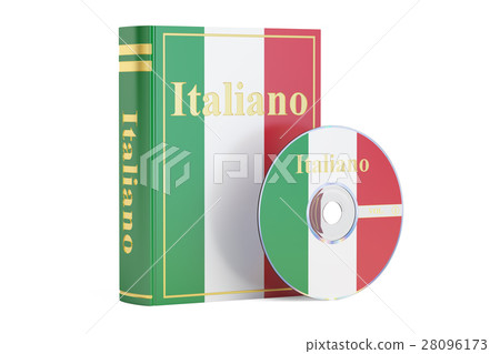 Italian book with flag of Italy and CD disk 28096173