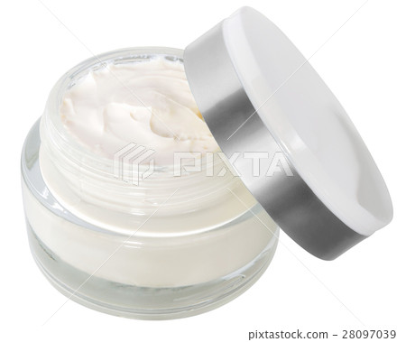 Jar with a cream isolated 28097039
