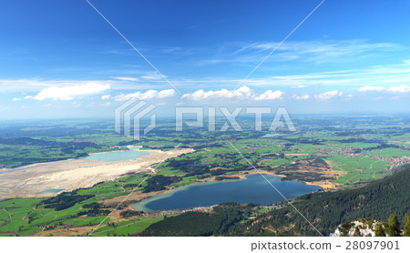 Aerial landscape of beautiful Bavarian valley Aerial landscape of beautiful Bavarian valley 28097901