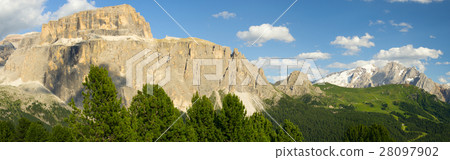 Italian Dolomites panoramic landscape Italian Dolomites panoramic landscape 28097902