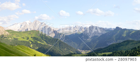 Beautiful panoramic landscape of Italian Alps Beautiful panoramic landscape of Italian Alps 28097903