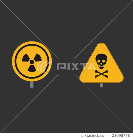 Two nuclear element on a gray background Two nuclear element on a gray background 28098778