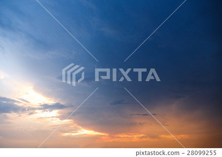 Dark sky with heavy clouds 28099255