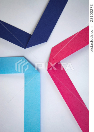 three colored strips of paper three colored strips of paper 28100278