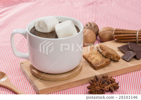 Mug filled with homemade hot chocolate 28101146