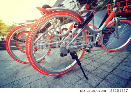 closeup of bike sharing in china closeup of bike sharing in china 28101357