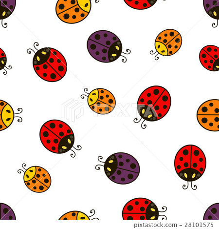 ladybug.Vector seamless pattern. ladybug.Vector seamless pattern. 28101575