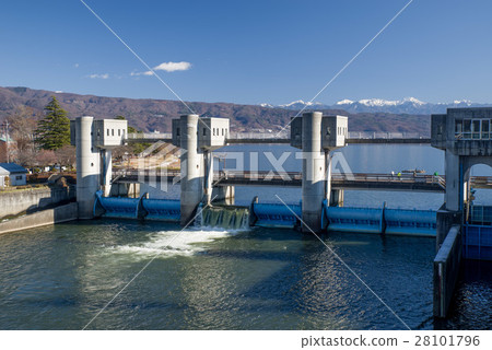 Porridge gate of Suwa Lake Porridge gate of Suwa Lake 28101796