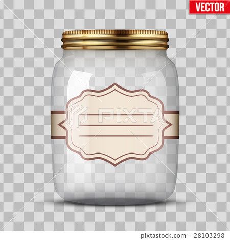 Glass Jar for canning with label Glass Jar for canning with label 28103298