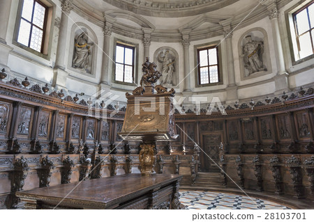 Sacristy Church of San Giorgio Maggiore in Venice. Sacristy Church of San Giorgio Maggiore in Venice. 28103701
