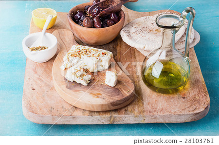 Variety of Greek olives with Feta 28103761