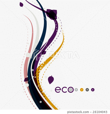 Wave lines, floral abstract background Wave lines, floral abstract background 28104043